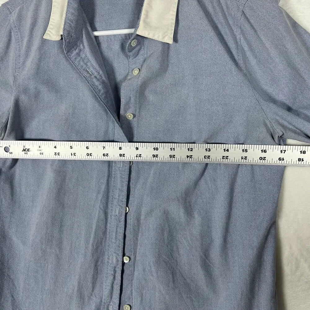 J.Crew The Boy Shirt Womens Size 4 Blue Chambray Button Down Cotton Shirt